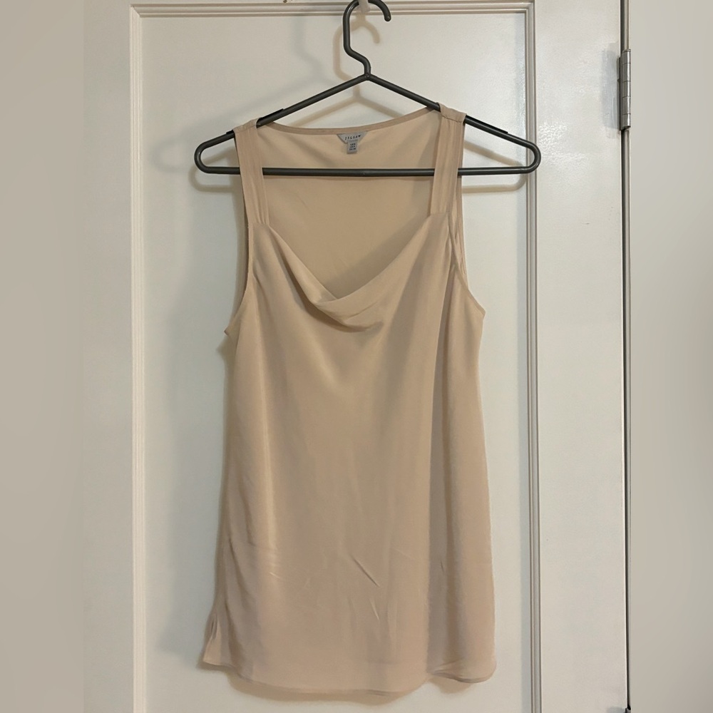 100% silk tank in light pink
